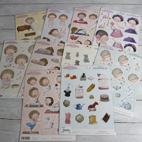 Scrapbook Card Making Punch Out Die Cut Paper Dolls Angels Kids DIY Craft - Picture 2 of 9